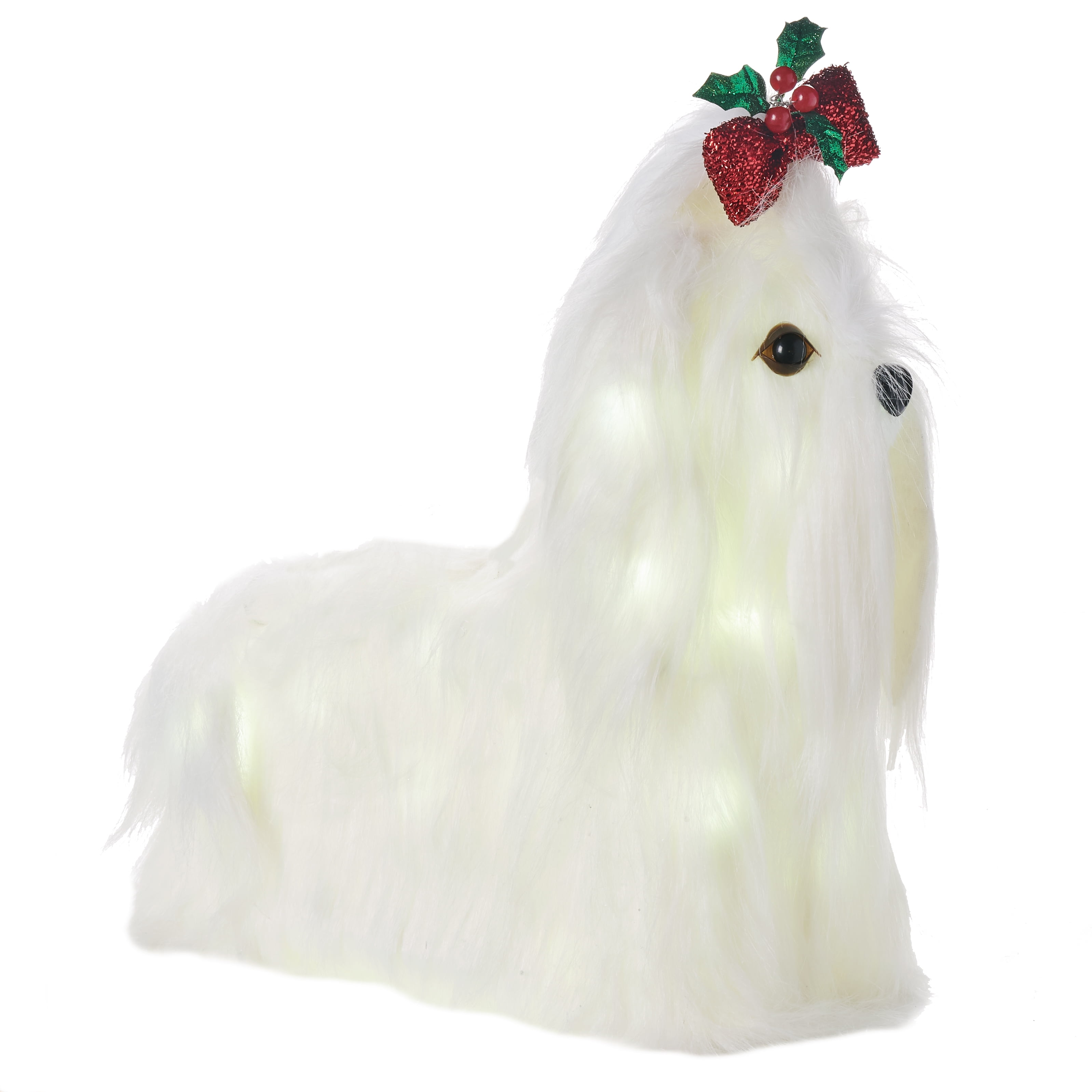 Light-Up LED Plush Shih Tzu, 20 