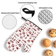 thumbnail image 3 of Daiia Halloween Pattern Oven Mitts and Pot Holders 4 pcs Set,High Heat Resistant 500 Degree Extra Thicken Long Kitchen Cotton Oven Glove, 3 of 6