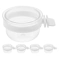 thumbnail image 1 of Miangastore Parrot Feeder Dish Cup Transparent Plastic 5Pcs 2.9X2.2X1.4in, 1 of 7