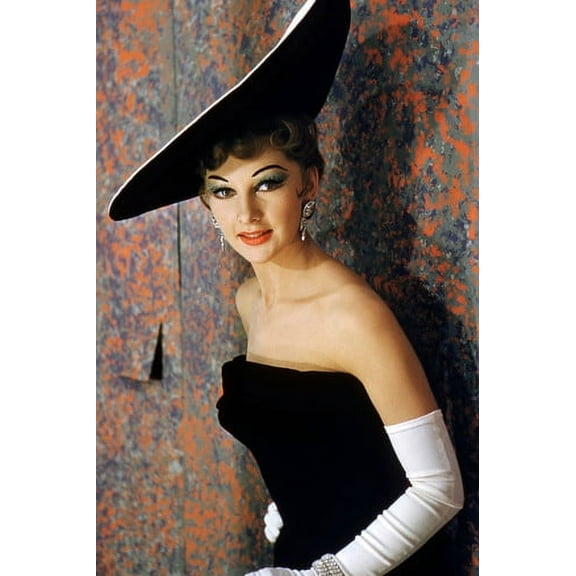 Taina Elg cool fashion pose in hat 24x36 Poster