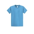 thumbnail image 5 of Port & Company Men's Classic Fit Tall Essential Cotton T-Shirt Aquatic Blue Large Tall, 5 of 6