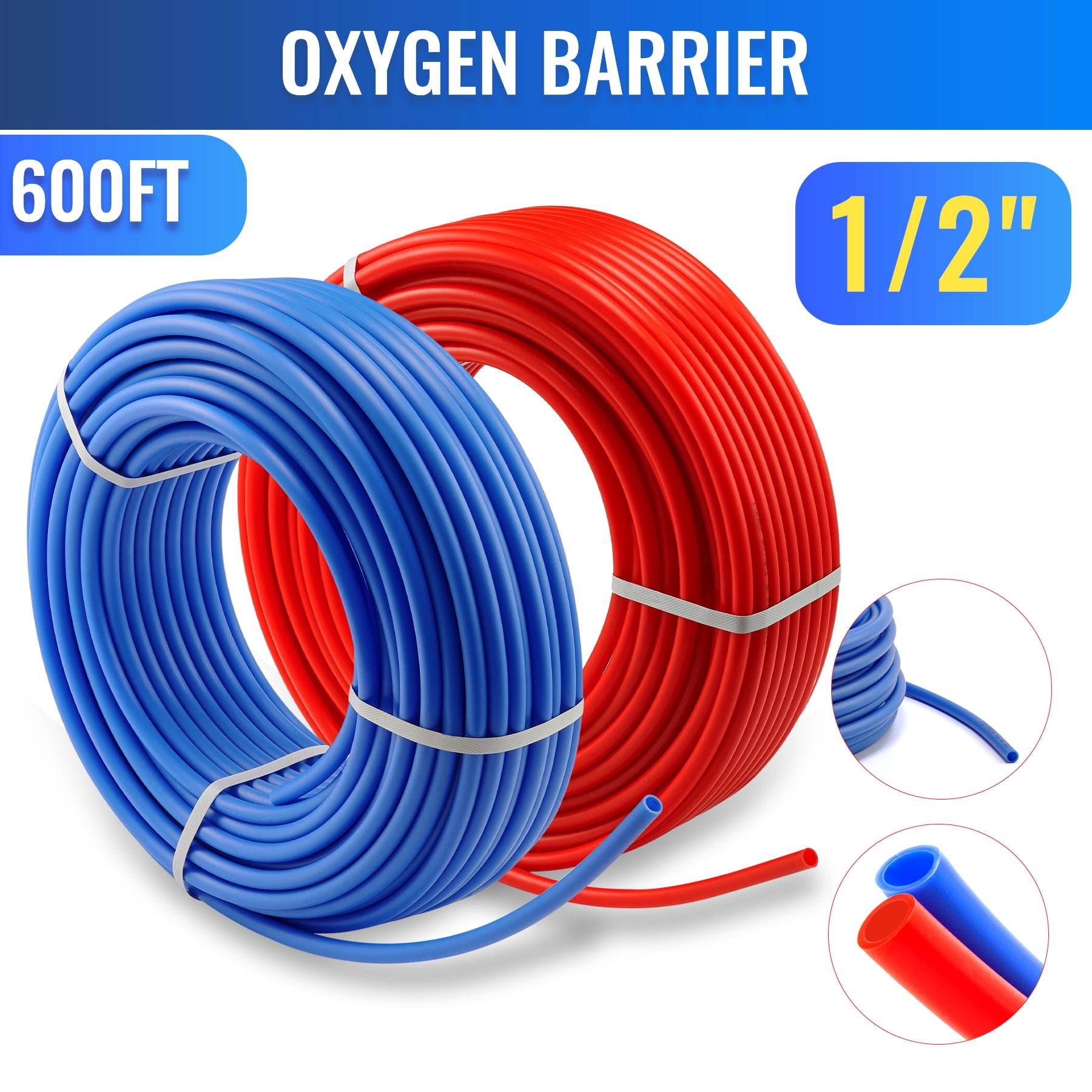 1/2in PEX Pipes 600ft Tubing PEXB Plumbing Tubes for Water and Floor