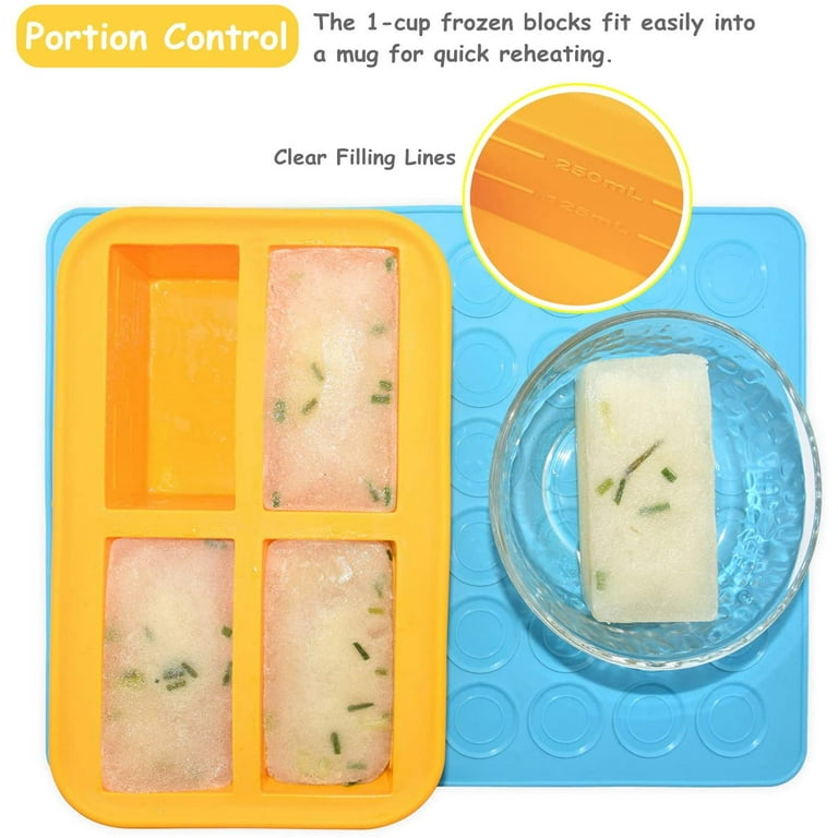Extra Large Silicone Freezing Tray With Lid, Leak Proof Soup