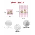 thumbnail image 7 of Easter Gnomes Kitchen Dish Towels for Drying Dishes Set of 2, Eggs Rabbit Spring Daisy Floral Pink Checkered Waffle Weave Microfiber Hand Tea Bathroom Towels Quick Dry & Absorbent Towel 12x12, 7 of 7