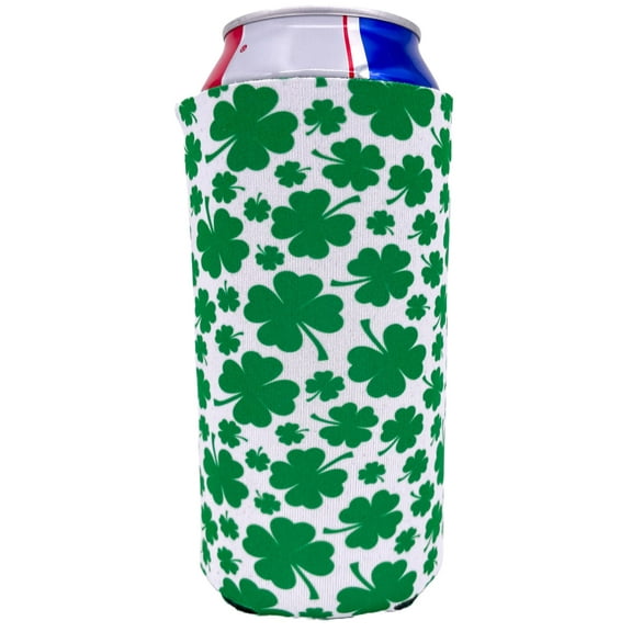 Shamrock Pattern 24 oz. Can Coolie