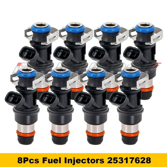 8x GENUINE Fuel Injectors Compatible with 01-07 Chevy Silverado 4.8L 5.3L 6.0L #25317628