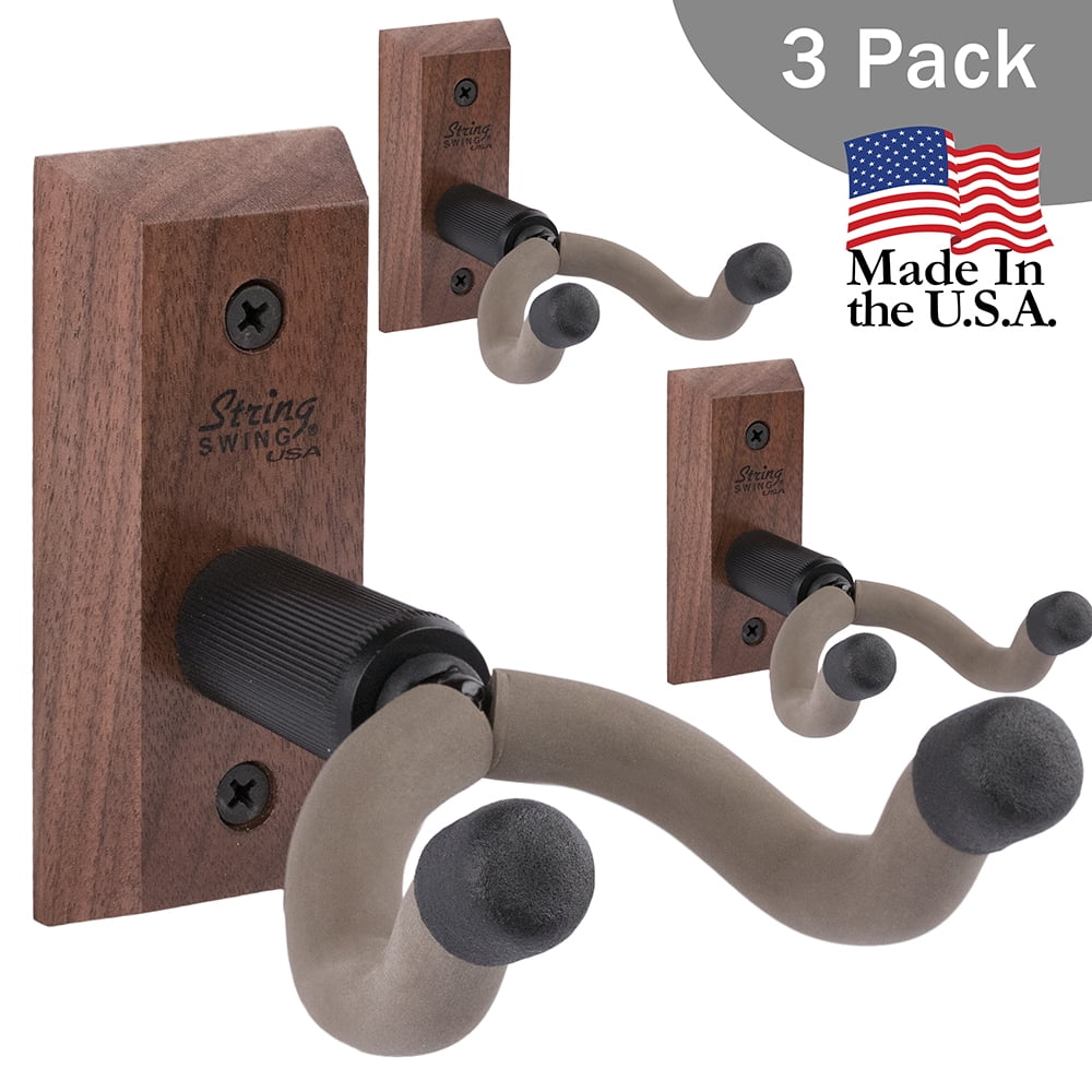 String Swing 3 pack CC01KBW Hardwood Home and Studio Guitar Keeper