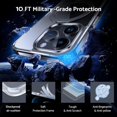 thumbnail image 4 of XUCP-Mag-Stand Conçu pour Étui iPhone 16 Pro, Amélioré [Tout-en-1] [Compatible avec MagSafe] Anneau Invisible Support Transparent Mat Étui de Téléphone pour iPhone 16 Pro, Transparent, 4 of 4