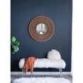 thumbnail image 3 of Gzxs 31.5" Rustic Round Wood Mirror, Circular Coastal Farmhouse Wooden Mirror for Bathroom Wall Decor, Brown, 3 of 7