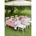 thumbnail image 3 of Outdoor Tablecloth with Umbrella Hole and Zipper, Pink Snowman Christmas Rectangle Table Cloth 60x120 Inch Waterproof Tablecloth, Xmas Snowflake Winter Ball Picnic Table Cover for Patio Camping, 3 of 7
