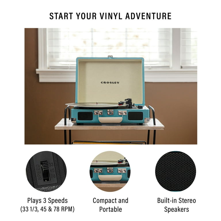 その他 Crosley Cruiser Bluetooth Record Player Crosley Cruiser Plus Vintage Portable Stereo System