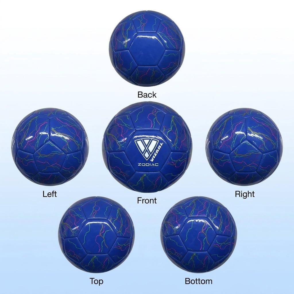 Vizari Zodiac Soccer Ball | Sizes 3, 4, 5 | Durable Waterproof Synthetic Leather | For Youth & Adults - BLUE, 3