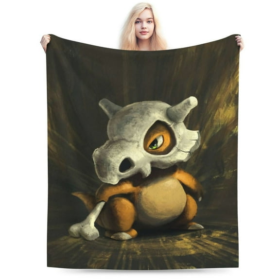 Cubone Throw Blanket Soft Lightweight Cozy Plush Flannel Bed Blanket Fuzzy Fluffy Fleece Blankets for Bedroom Living Room Couch Office 40"X30"