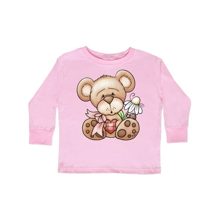 

Inktastic Teddy Bear Ladybug Daisy Flower Gift Toddler Toddler Girl Long Sleeve T-Shirt