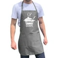 thumbnail image 1 of ApronMen, Funny Aprons For Men - Simmer Down - 100% Cotton with Pockets - Gray, 1 of 6