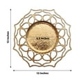 thumbnail image 3 of Efavormart 6 Pack | 13" Gold Floral Cutout Acrylic Charger Plates, Hollow Flower Decorative Plastic Serving Plates, 3 of 11
