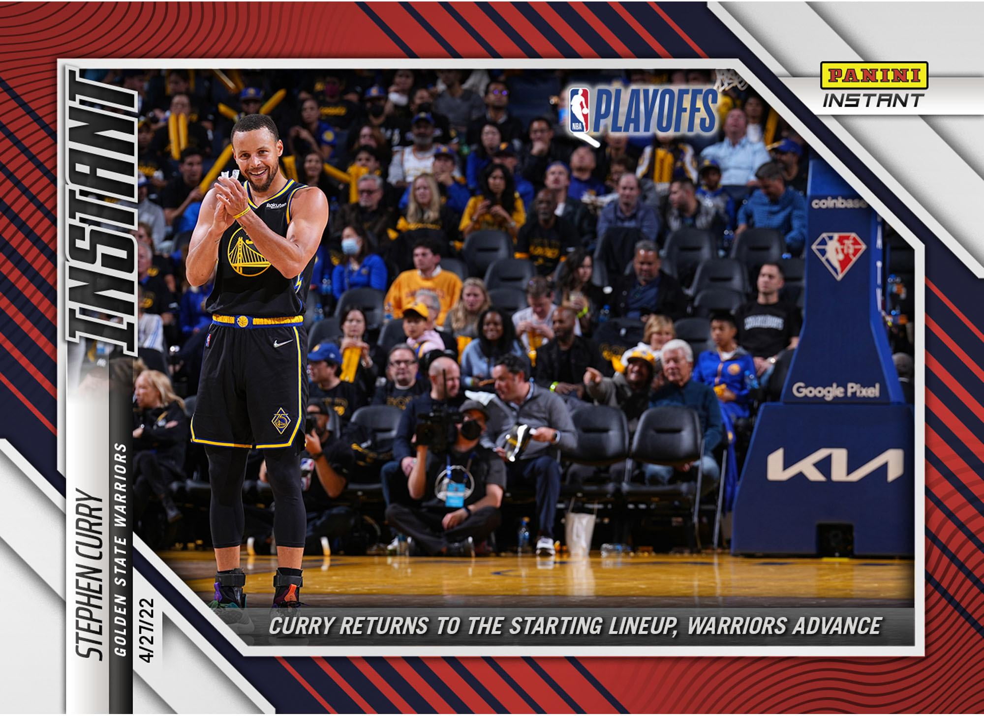 Stephen Curry Golden State Warriors Fanatics Exclusive Parallel Panini  Instant Curry Returns To The Starting Lineup Warriors Advance Single  Trading