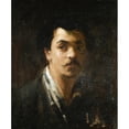 thumbnail image 3 of Jean-Baptiste Carpeaux 15x18 Black Modern Framed Museum Art Print Titled - Portrait of the Sculptor Alexandre Falguiere (1861), 3 of 5