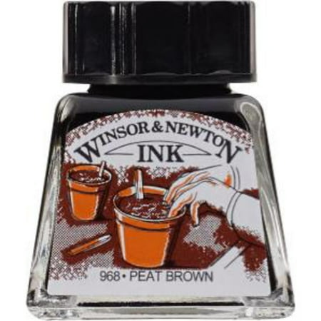 UPC: 0094376899955 | Winsor & Newton Drawing Ink  .5 oz. Bottle  Peat Brown