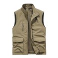 thumbnail image 1 of Jackets for Men Mens Work Clothes Jacket Solid Color Stand Collar Multiple Pockets Outdoor Sports Photography Leisure Coat, 1 of 1