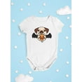 thumbnail image 3 of Cute Vampire Pug Bodysuit Infant -Image by Shutterstock,  18 Months, 3 of 4