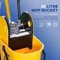 thumbnail image 4 of HOMCOM 6.9 Gal/26L Mop Bucket with Wringer, Mop Bucket on Wheels, Yellow, 4 of 10