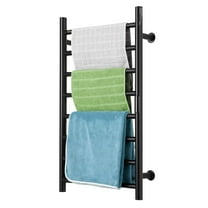 8 Bars Towel Warmer Rack Wall Mounted Heated Towel Rack for Bathroom Black