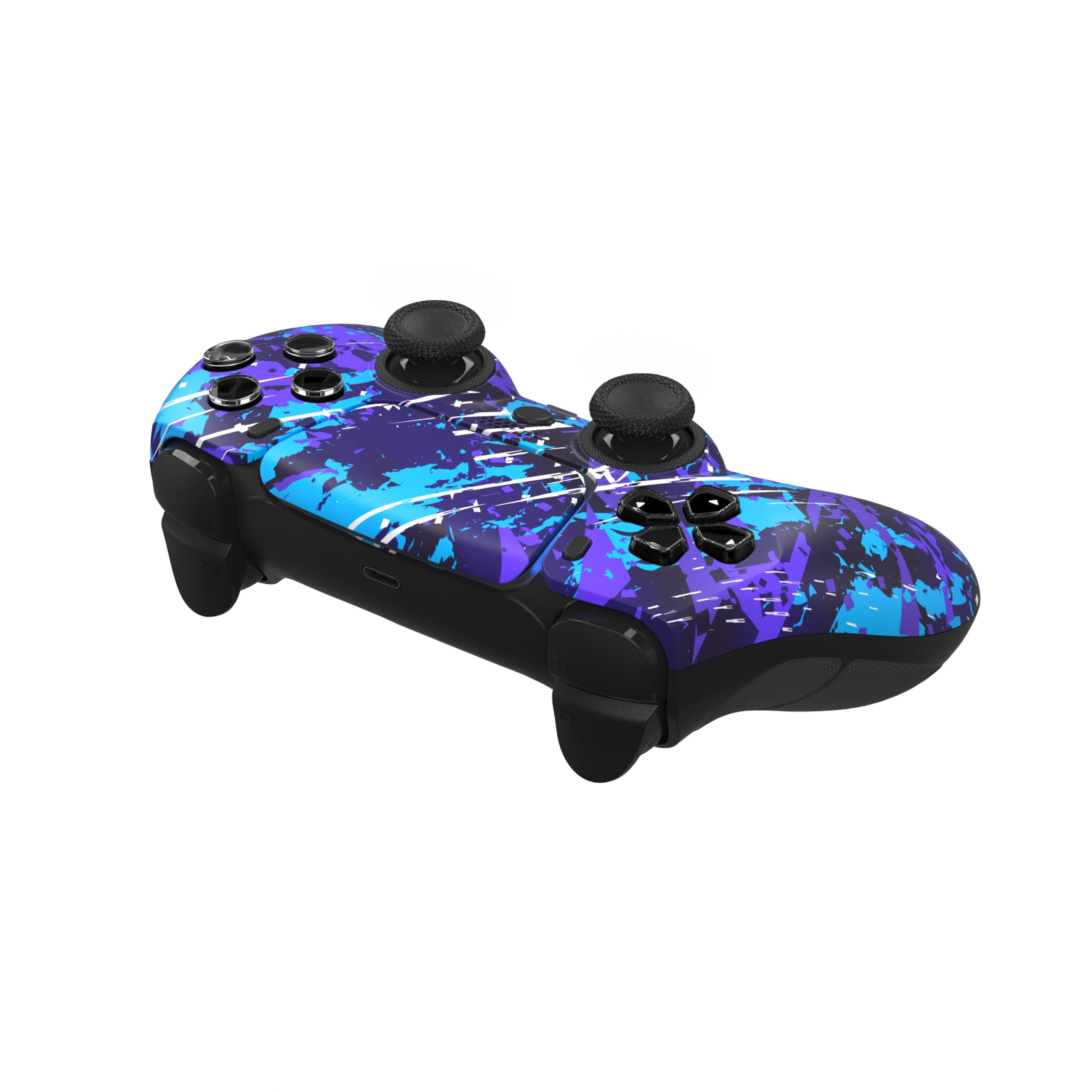 Custom Controllerzz Custom Wireless Controller Compatible with PS5 - Multiple Designs Available (Midnight Surge)