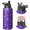 Alien Moon Purple Pattern, variant on Alien UFO Deep Blue Pattern Insulated Water Bottle with Straw, Vacuum Insulated Double Wall Travel Water Bottle 304 Stainless Steel Inner Liner Gifts Ideas for Teens Adults Office Workers Teachers