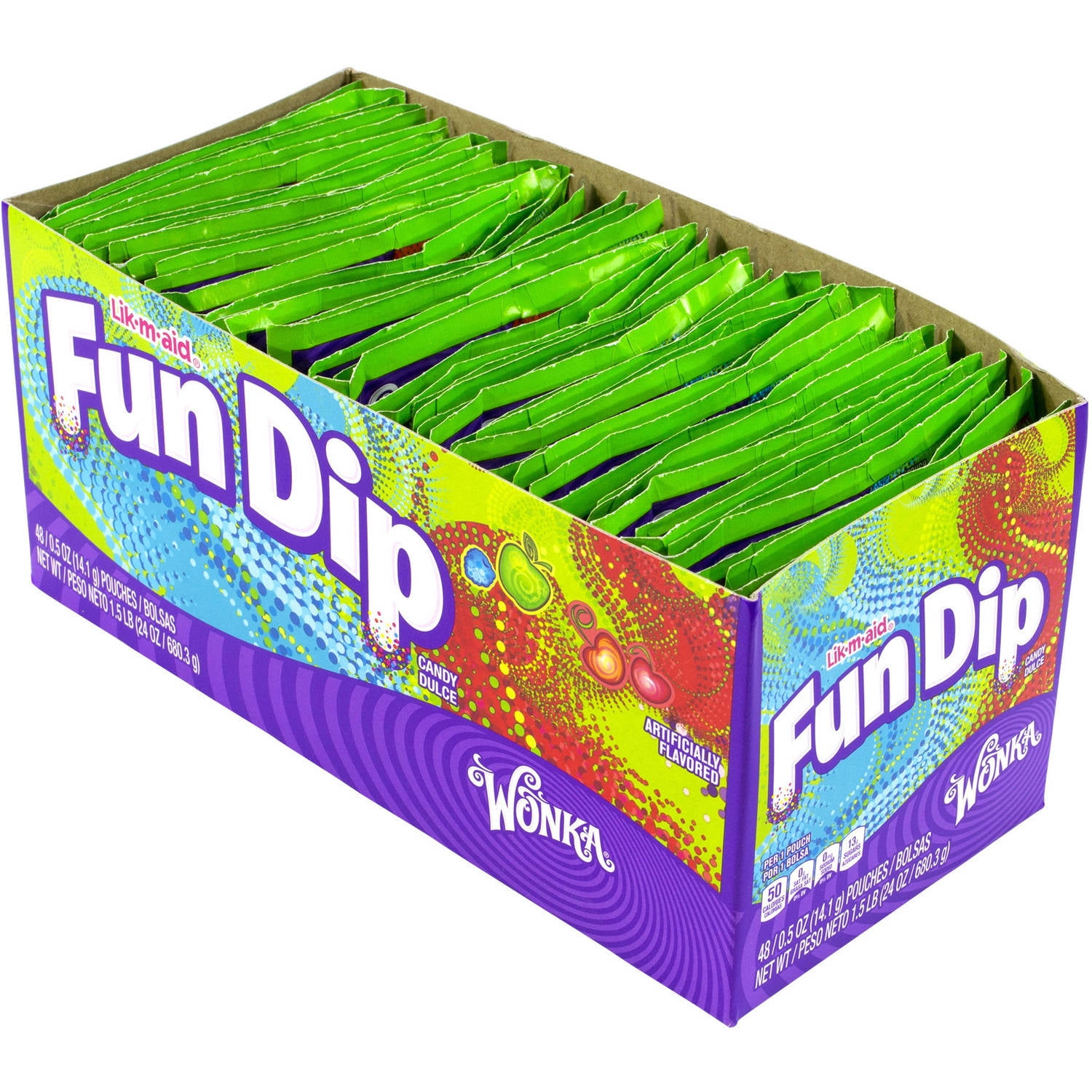 Lik M Aid Fun Dip Candy, .5 oz, 48 count