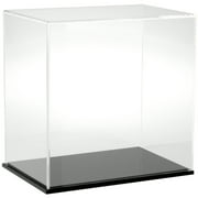 Plymor Clear Acrylic Display Case with Black Base, 12" W x 8" D x 12" H