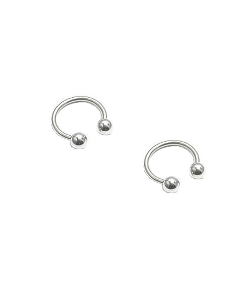 iJewelry2 Round Barbell Ear Eyebrow Nose Stainless Steel Piercings 15mm