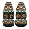 thumbnail image 3 of Uorisanigo Car Seat Cover Sets 2 Pcs Brown Southwest Aztec Auto Front Seat Protectors Universal Fit Most Truck SUV Vans Auto Accessories Interior, 3 of 7