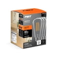 thumbnail image 2 of Feit Electric ST19 LED 8.8W (60W Equivalent) Soft White (2700K), Medium E26 Base, Clear Glass Filament, Dimmable Light Bulb 4 Pack, 2 of 7