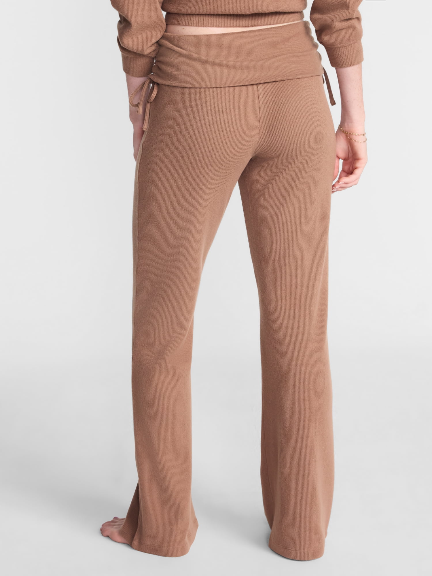 No Boundaries Waffle Knit Pants, 32'' Inseam, Women's XXS-XXL