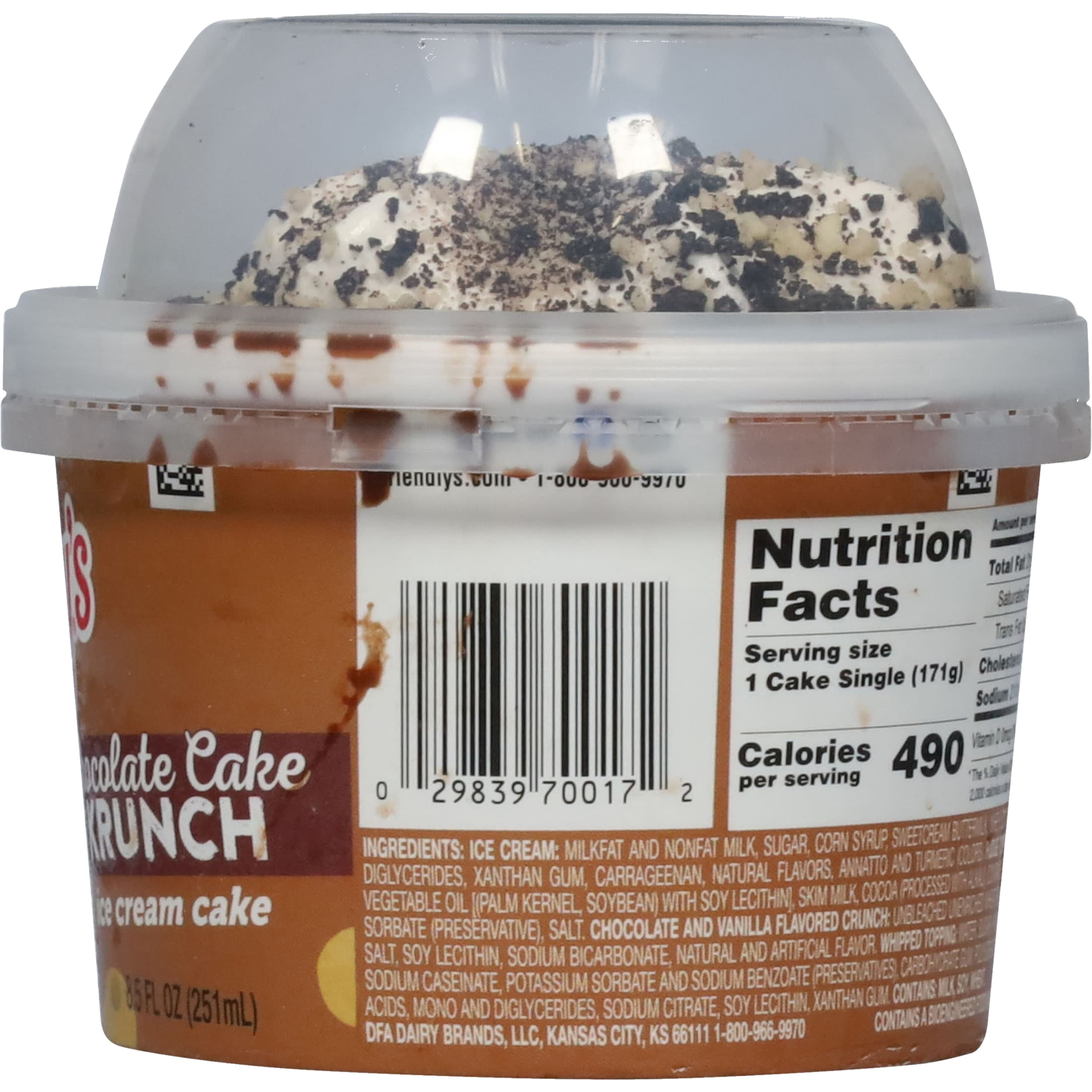 Friendly's Chocolate Krunch Chocolate Ice Cream Cake Singles - 8.5 Fl Oz