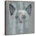 thumbnail image 2 of Blue-Eyed Cat Floater Framed Painting Print on Canvas, 2 of 5