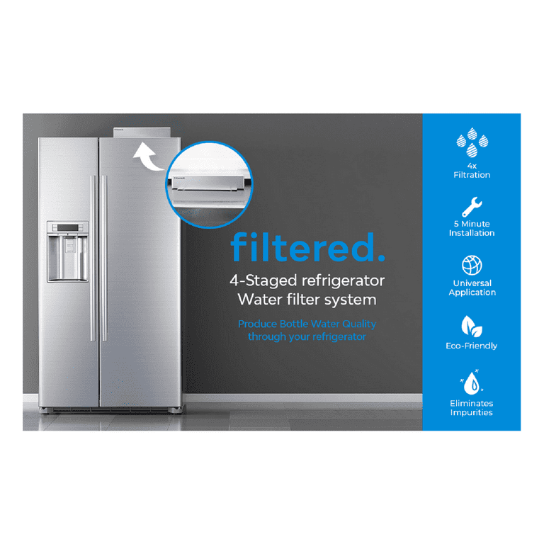 filtered. Inline Water Filter System For Refrigerator And Ice