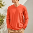 thumbnail image 6 of JGNGSHN Men Fall Shirts Long Sleeve V Neck Soft Breathable Solid Color Stretch T Shirt, 6 of 7