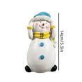 thumbnail image 3 of Zawou Christmas Snowman Family Resin Statue Set, Indoor Holiday Décor for Living Room, Tabletop, or Shelf Display, Handcrafted Winter Scene, 3-Piece Set White, 3 of 7