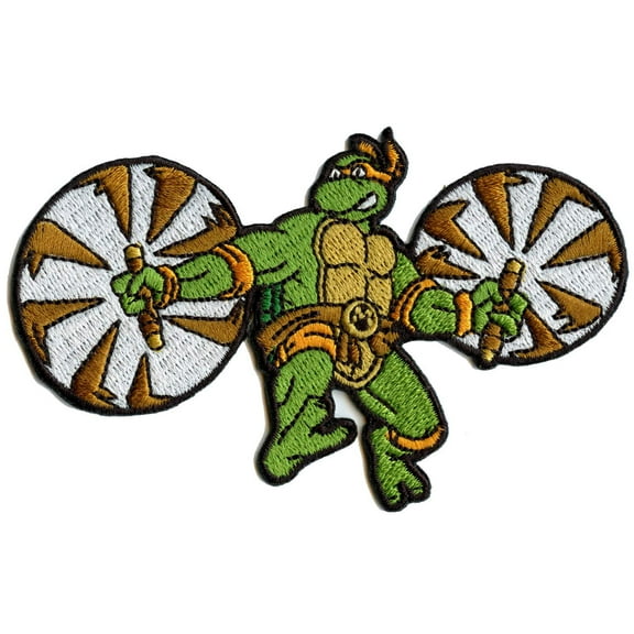 Teenage Mutant Ninja Turtles Michelangelo Embroidered Iron On Patch