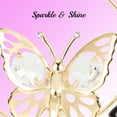 thumbnail image 4 of Matashi 24K Gold Plated Butterfly Circle Crystal Studded Hanging Ornament by, 4 of 5