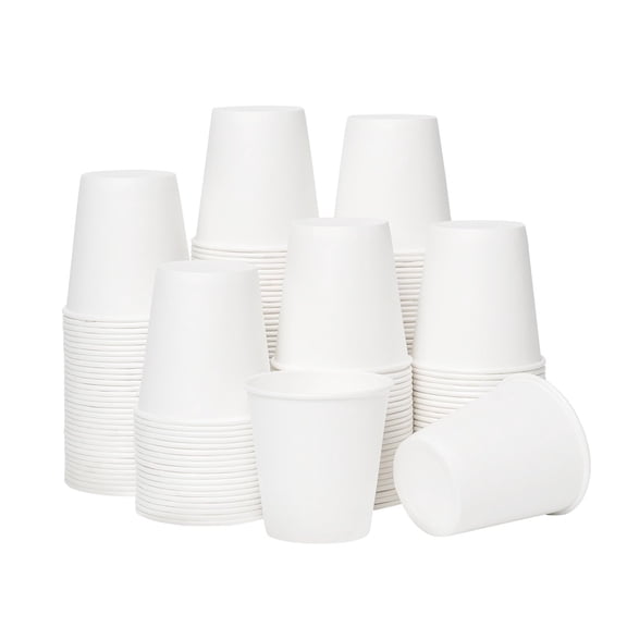 [100 Pack] 3 oz Bathroom Paper Cups, Disposable Paper Cups, Mouthwash Cups, Paper Coffee Cups, Ideal for Bathroom
