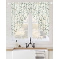 thumbnail image 2 of Green Botanical Swag Valances for Windows, Spring Summer Birds Watercolor Rod Pocket Sheer Valances for Large Windows, Swag Toppers Light Filtering for Kitchen Living Room 2 Panels 36''x63'', 2 of 6
