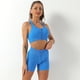 thumbnail image 4 of Conjunto De Yoga 2 piezas de ropa deportiva para mujer, ropa deportiva sin costuras, artículos deportivos (azul S) Sywqhk Para Estrenar, 4 of 5