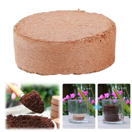 EZPXFCI Coir Soil Disk Promoting Root Growth Fiber Coir Soil Disk Compressed Coir Fiber Growing Media for Vegetables Expandable Coconut Shell Fiber Potting Soil for Indoor and Outdoor