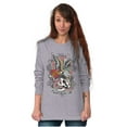 thumbnail image 4 of Never Give Up Fight Skull Tattoo Long Sleeve TShirt Men Women Brisco Brands M, 4 of 6