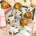 thumbnail image 5 of Cute Hedgehog Plush Keychain, 3.9in Mini Stuffed Animal Pendant, Soft Plushie Bag Charm, Small Animal Toy For Backpack Hanging Decoration, 2 Piece Set, 5 of 8