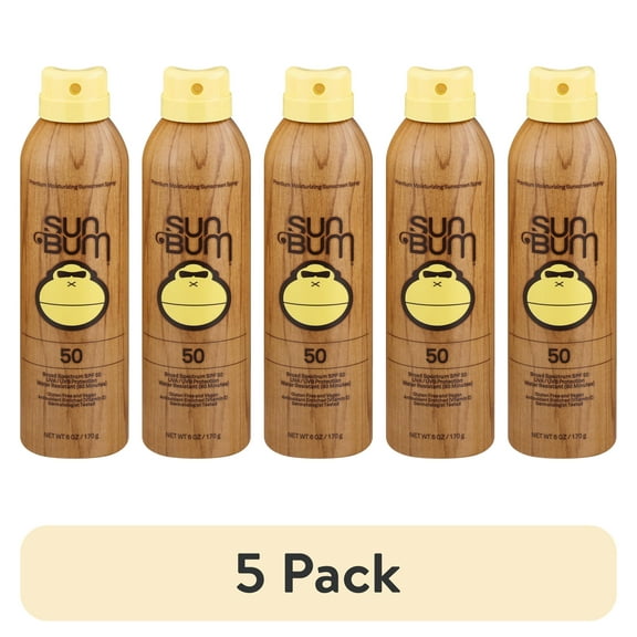 (5 pack) Sun Bum - Sunscreen Spray Original Spf 50 - 1 Each-6 OZ