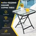 thumbnail image 4 of Table Bistro de Patio Carrée 18 Pouces avec Cadre Antirouille Durable, 4 of 11